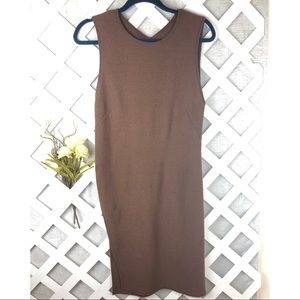 Zara Women Studio Symmetrical Brown Dress